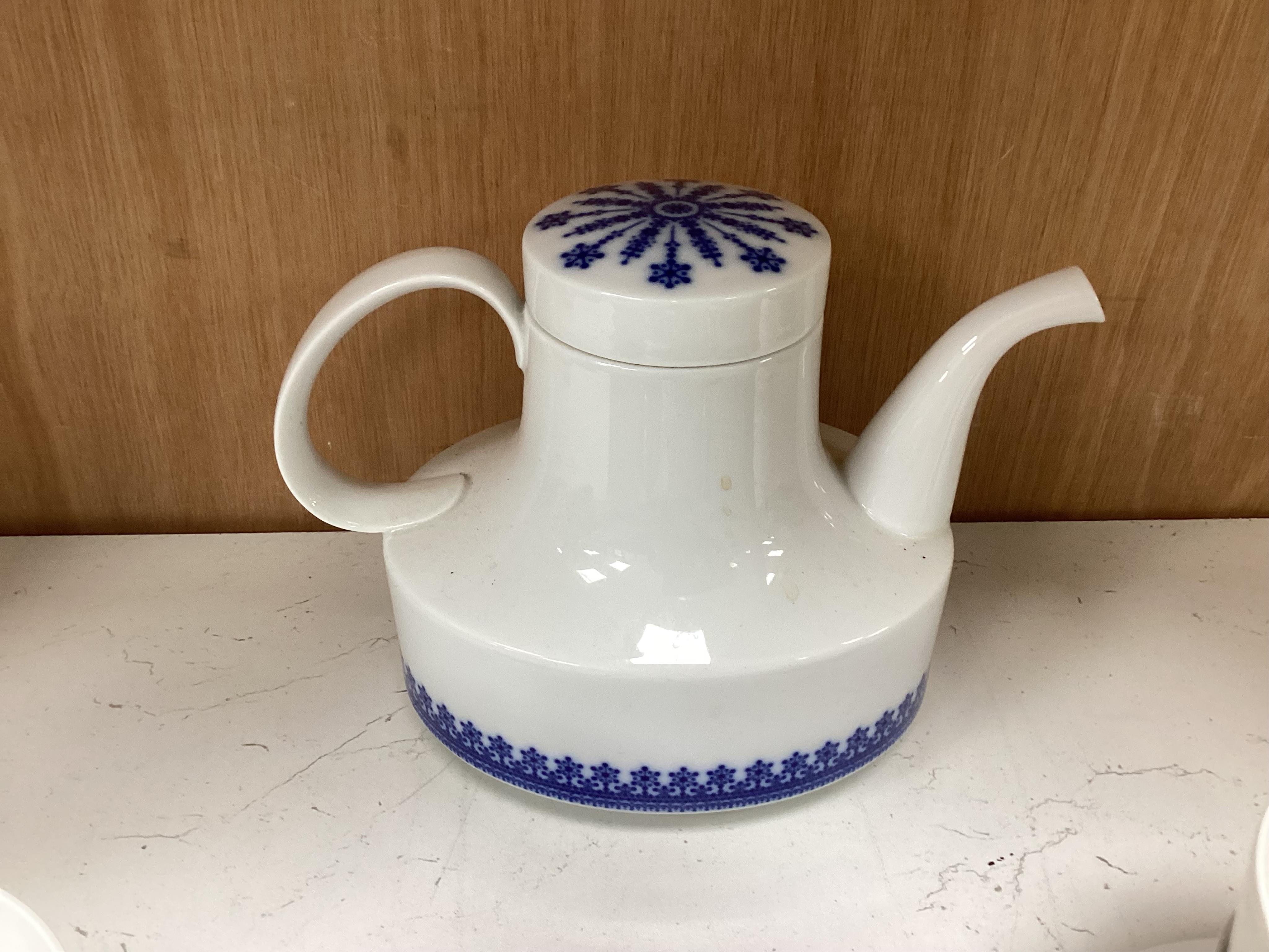 A Tapio Wirkkala for Rosenthal Diadem blue patterned tea set